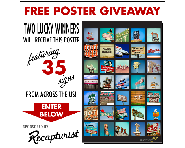 Vintage Sign Poster Giveaway