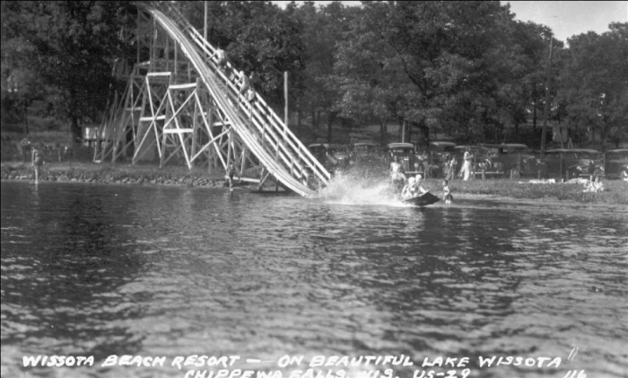 The Wissota Beach Resort Toboggan Slide